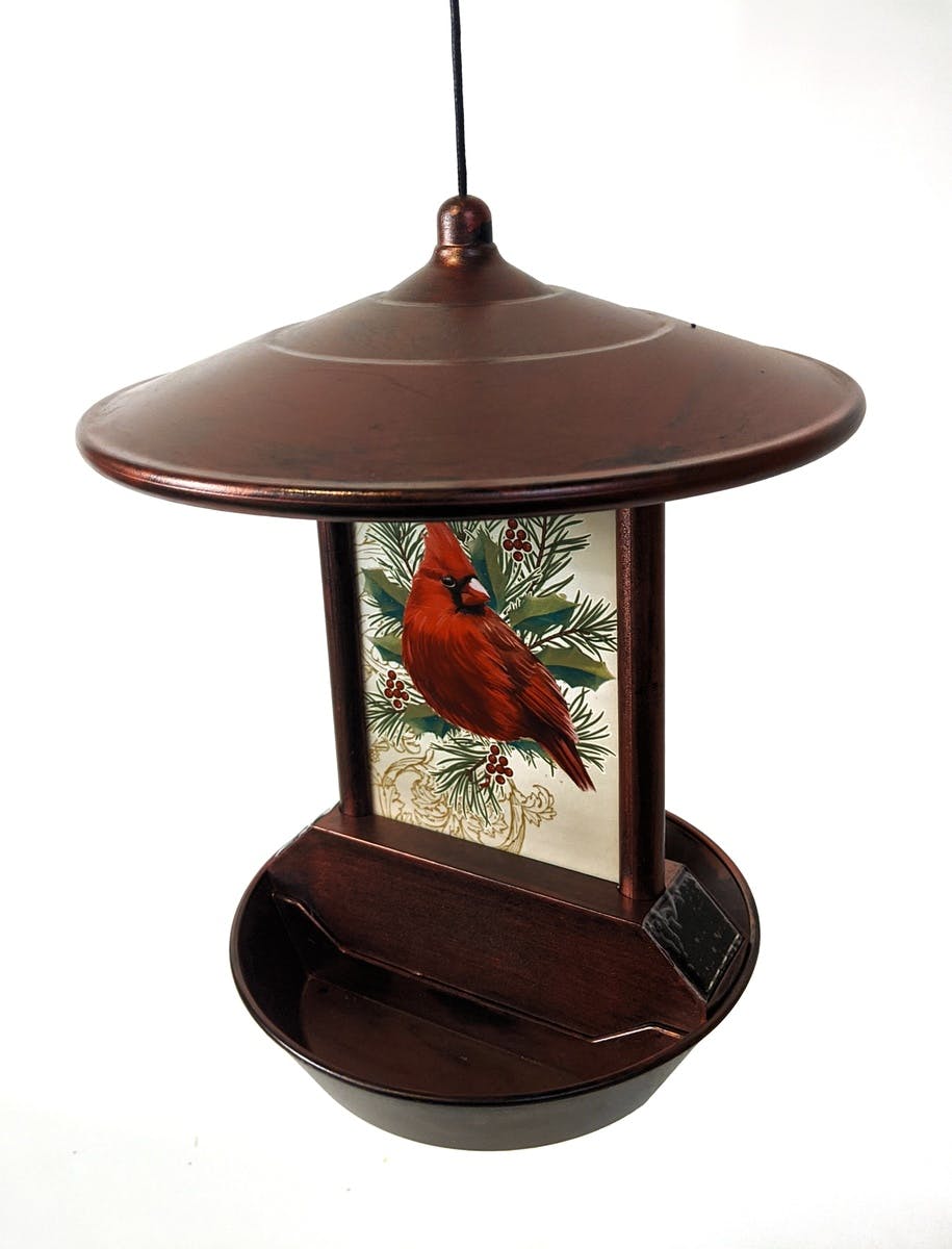 solar light bird table