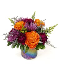 Spellbound - Mosaic Vase with Vibrant Flowers