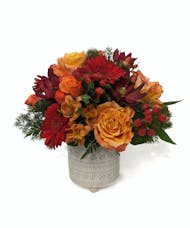 Crushin' On You - Orange Roses and Red Gerbera Daises