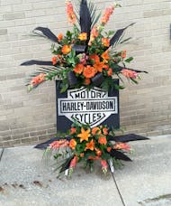 Personal Memento - Example of Arrangement Around Harley Davidson Sign