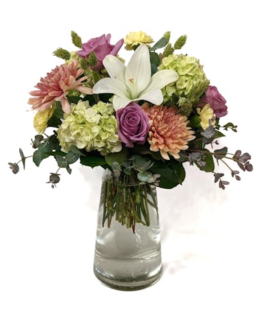 Serendipity - Soft Colored Lilies, Roses, Hydrangea & Cremones
