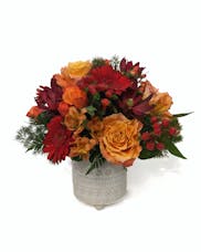 Crushin' On You - Orange Roses and Red Gerbera Daises
