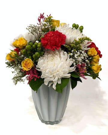 Sun-sational - Charming Flowers In A White Vase